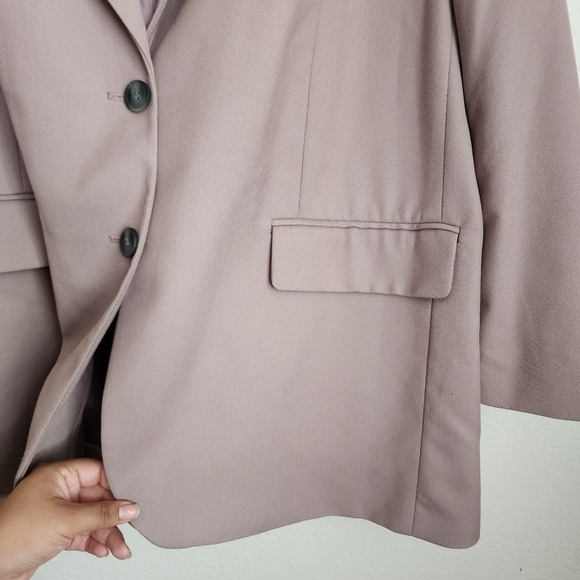 H&M Oversized Double Breasted Blazer Dusty Rose Contemporary Business Casual XL - Picture 5 of 11